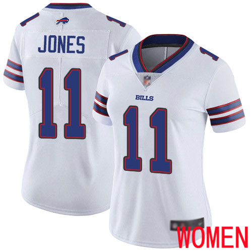 Women Buffalo Bills #11 Zay Jones White Vapor Untouchable Limited Player NFL Jersey->women nfl jersey->Women Jersey
